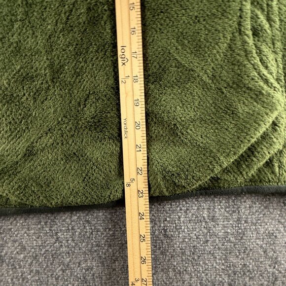 Patagonia Fleece Jacket Women Pullover Snap Green Soft Pocket Fuzzy Medium Logo - Picture 7 of 16